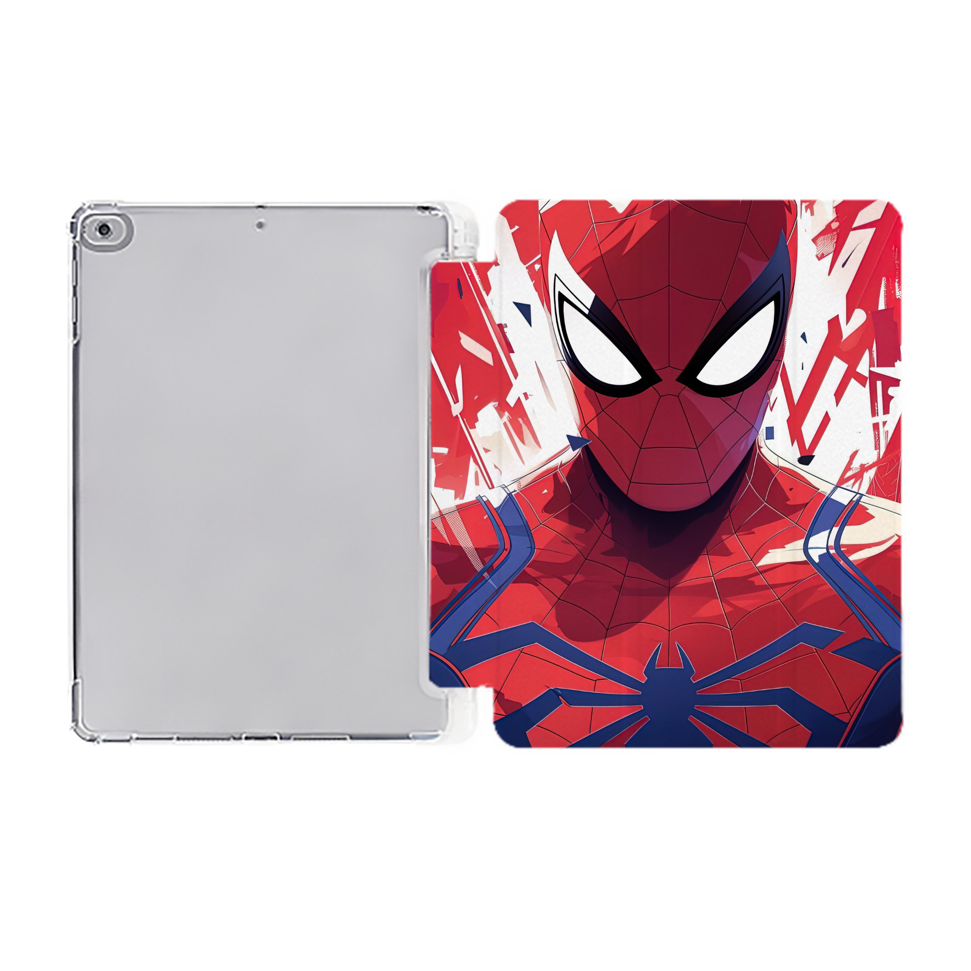 （画像用） Spider Man スパイダーマン IPad ケース ペン収納付き 三つ折りスタンド PUレザー×シリコン 対応機種9.5/10.5/10.9インチ